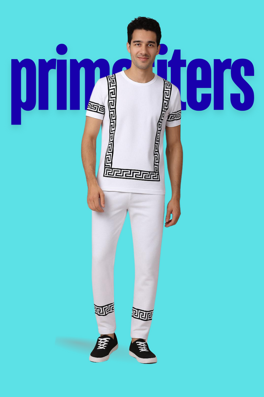 T-Shirt & Joggers (White, Black, Brown)