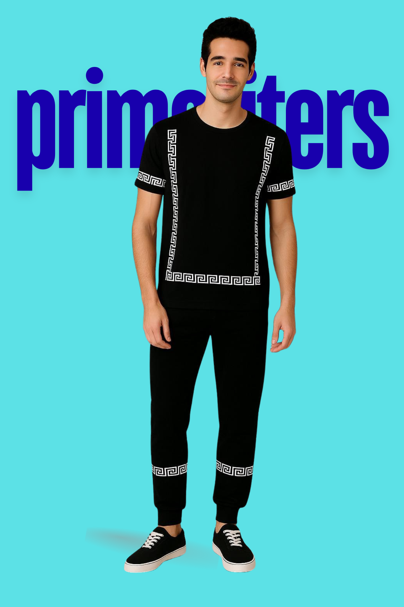 T-Shirt & Joggers (White, Black, Brown)